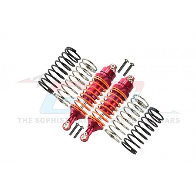 ALLOY FRONT ADJUSTABLE SPRING DAMPER  WITH ALLOY BALL TOP&BALL ENDS-1PR SET  (1.3MM,1.5MM,1.7MM COIL SPRING & 4MM  THICK SHAFT)--SLA087F