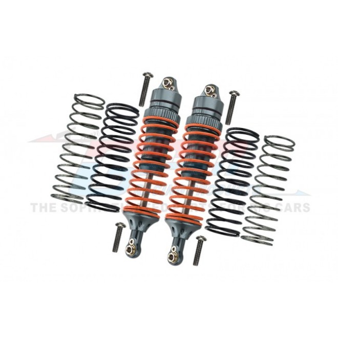 ALLOY REAR ADJUSTABLE SPRING DAMPER  WITH ALLOY BALL TOP&BALL ENDS-1PR SET  (1.3MM,1.5MM,1.7MM COIL SPRING & 4MM  THICK SHAFT)--SLA102R