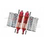 ALLOY REAR ADJUSTABLE SPRING DAMPER  WITH ALLOY BALL TOP&BALL ENDS-1PR SET  (1.3MM,1.5MM,1.7MM COIL SPRING & 4MM  THICK SHAFT)--SLA102R