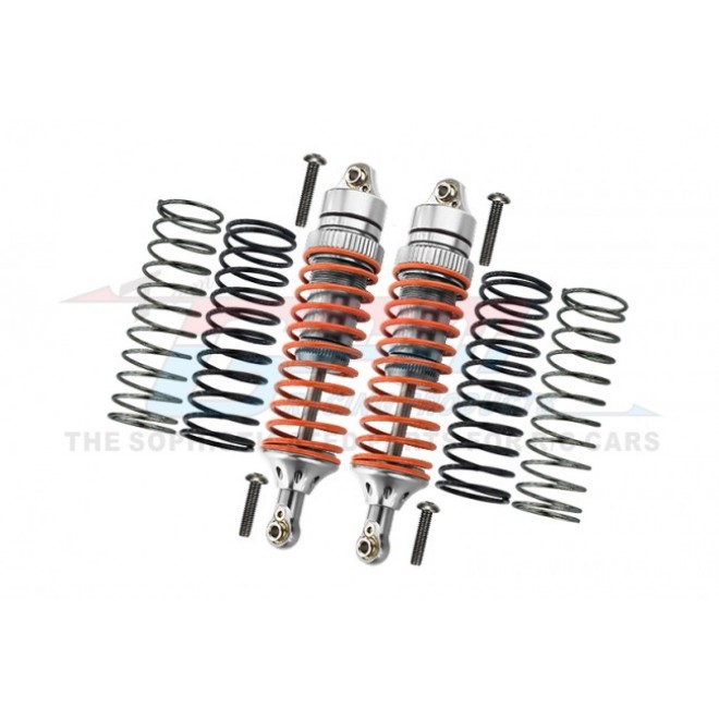 ALLOY REAR ADJUSTABLE SPRING DAMPER  WITH ALLOY BALL TOP&BALL ENDS-1PR SET  (1.3MM,1.5MM,1.7MM COIL SPRING & 4MM  THICK SHAFT)--SLA102R