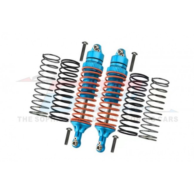 ALLOY REAR ADJUSTABLE SPRING DAMPER  WITH ALLOY BALL TOP&BALL ENDS-1PR SET  (1.3MM,1.5MM,1.7MM COIL SPRING & 4MM  THICK SHAFT)--SLA102R