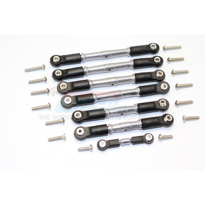 ALUMINIUM COMPLETED TURNBUCKLES WITH PLASTIC BALL ENDS - 7PCS SET (FOR SLASH 4X4 / TELLURIDE)--SLA160P