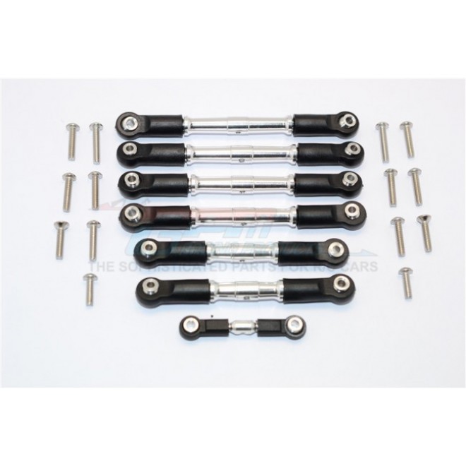 ALUMINIUM COMPLETED TURNBUCKLES WITH PLASTIC BALL ENDS - 7PCS SET (FOR SLASH 4X4 / TELLURIDE)--SLA160P