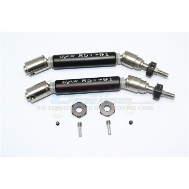 STAINLESS STEEL 304+ALUMINUM FRONT CVD DRIVE SHAFT WITH STEEL WHEEL HEX -10PC SET--SSLA1280FHA