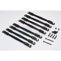 ALUMINIUM FRONT & REAR LINK PARTS (UPPER+LOWER) - 8PCS SET--WR4914