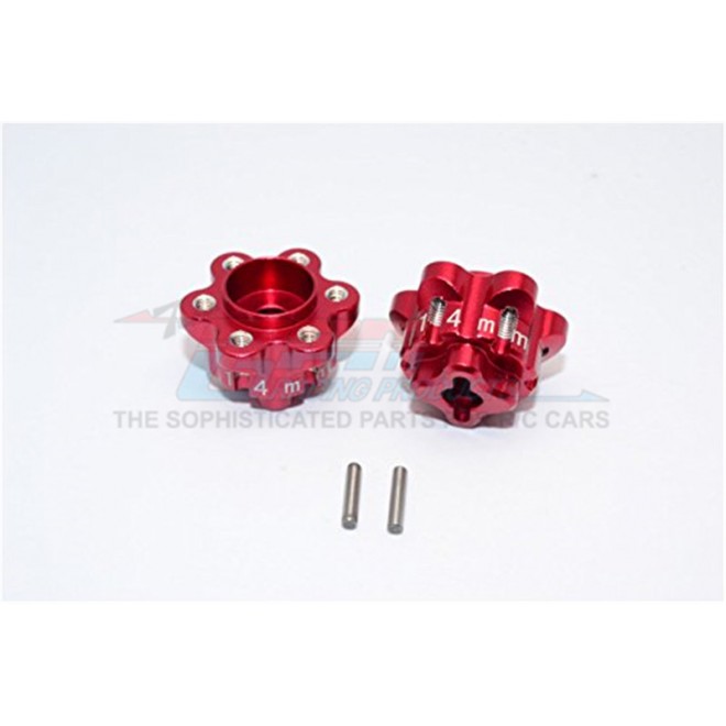 ALUMINIUM 2.2 WHEEL HUB ADAPTERS (14MM THICKNESS) - 1PR SET--YT014A