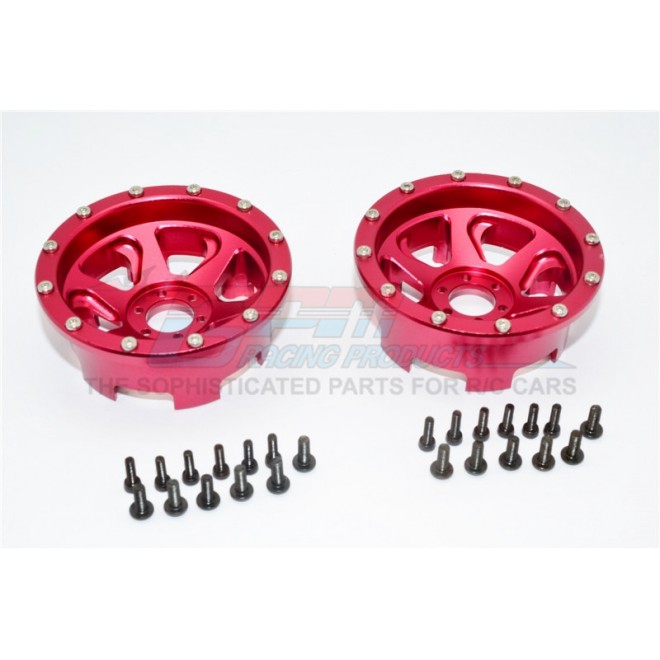 ALUMINIUM FRONT/REAR 2.2 WHEELS  BEADLOCK (6 POLES SWIRL) - 1PR SET--YT1006SWF/R