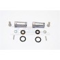 ALUMINIUM WHEEL HEX ADAPTERS 27MM WIDTH (USE FOR 4MM THREAD WHEEL SHAFT & 4MM HOLE WHEEL) - 1PR SET--SCX2010/27MM