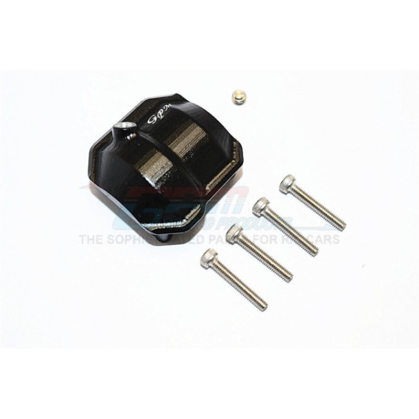 ALUMINIUM FRONT/REAR DIFFERENTIAL COVER WITH HOLE - 1PC SET--SCX2012AO