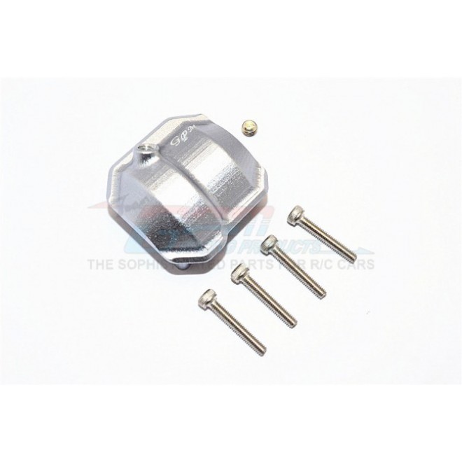 ALUMINIUM FRONT/REAR DIFFERENTIAL COVER WITH HOLE - 1PC SET--SCX2012AO