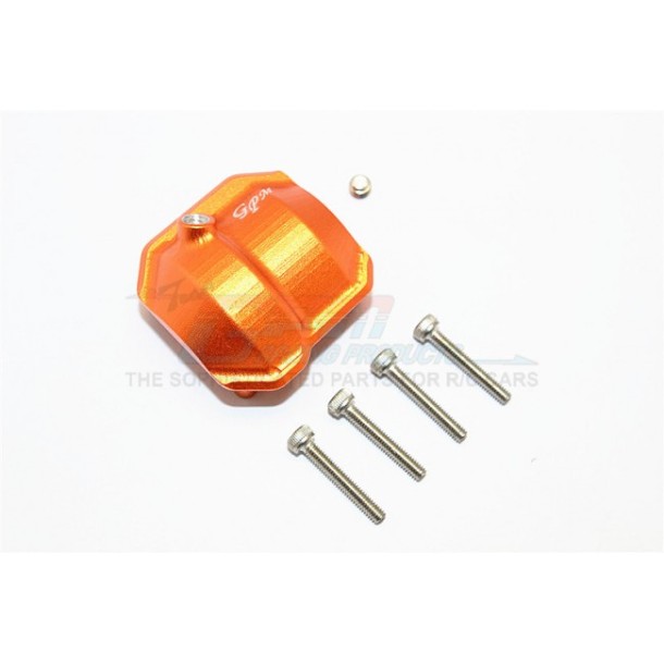 ALUMINIUM FRONT/REAR DIFFERENTIAL COVER WITH HOLE - 1PC SET--SCX2012AO