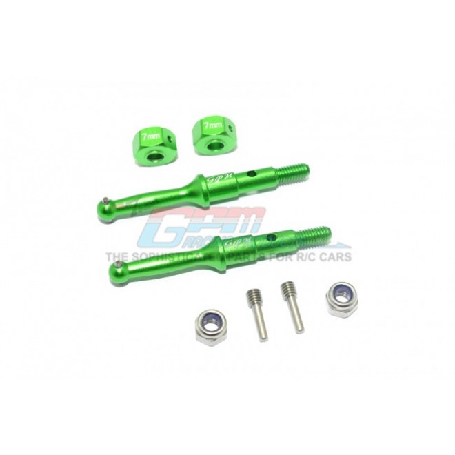 ALUMINUM REAR WHEEL SHAFT W. HEX ADAPTER (7MM)--T3023R/7MM