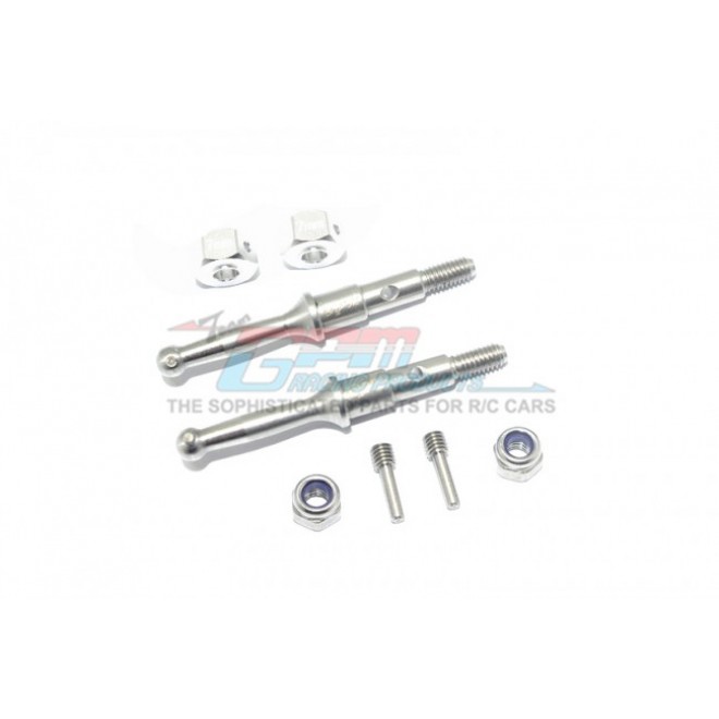 STAINLESS STEEL REAR WHEEL SHAFT W. ALUMINUM HEX ADAPTER (7MM)--T3023SR/7MM