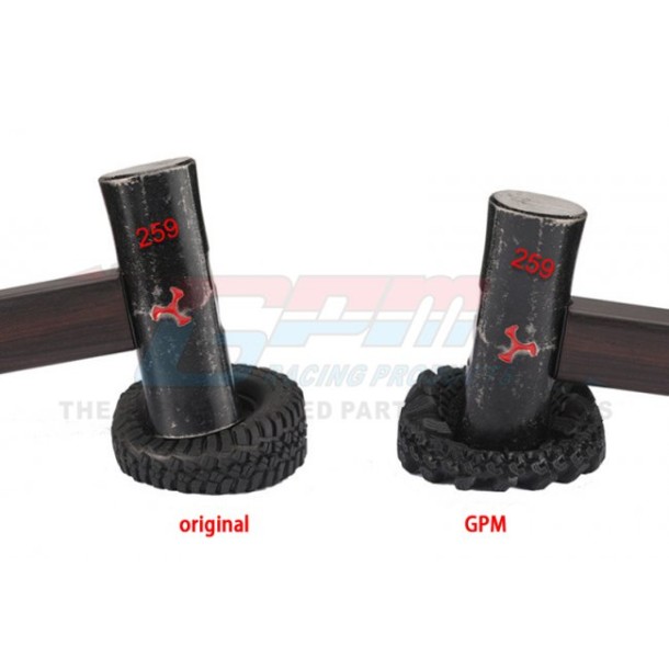 TRAXXAS TRX4M WIDEN 1.0 INCH HIGH ADHESIVE CRAWLER RUBBER TIRES 60MM x 25MM WITH FOAM INSERTS--TRX4MZSP1214