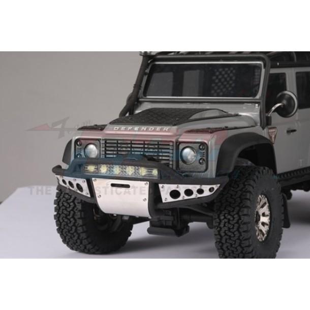 NYLON AND STAINLESS STEEL UNIVERSAL FRONT BUMPER WITH 6 LED LIGHT BULBS--TRX4MZSP1228