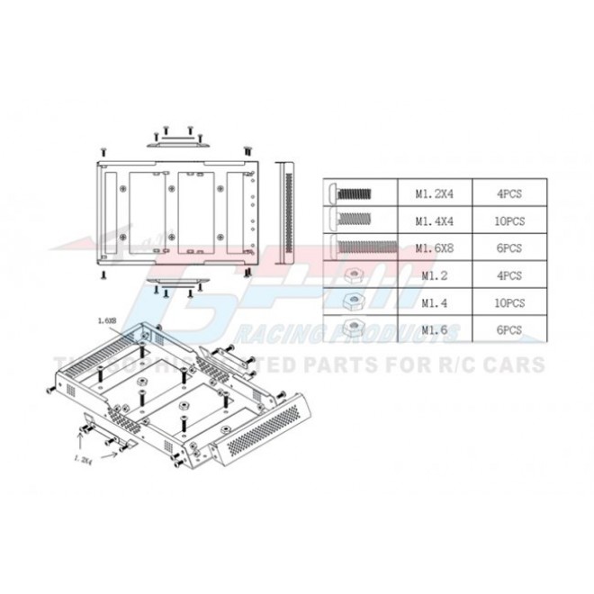 METAL LUGGAGE TOP RACK--TRX4MZSP1234