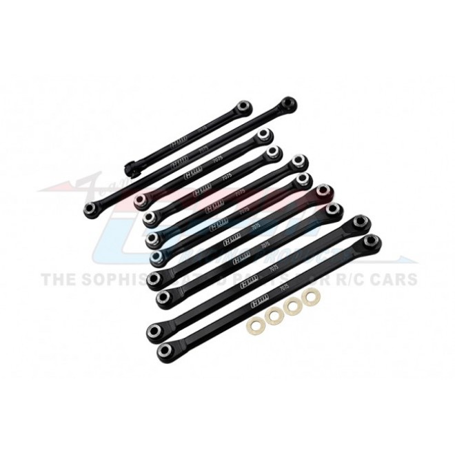 ALUMINUM 7075-T6 FRONT & REAR CHASSIS LINKS PARTS TREE + FRONT STEERING LINK ROD--UTB1449162