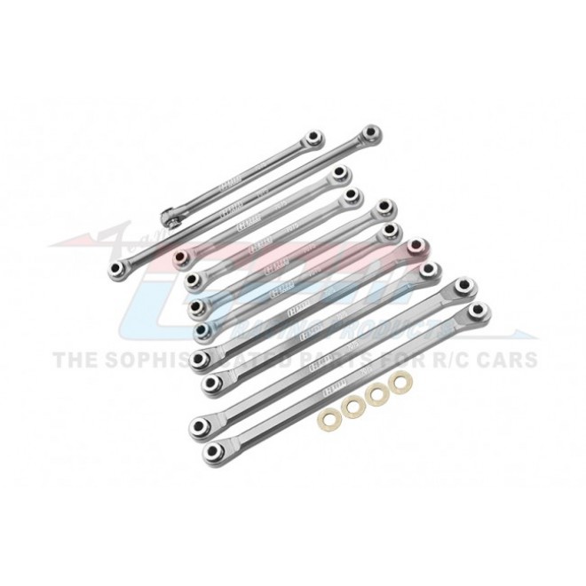 ALUMINUM 7075-T6 FRONT & REAR CHASSIS LINKS PARTS TREE + FRONT STEERING LINK ROD--UTB1449162