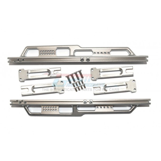 ALUMINUM SIDE STEPS (SILVER INLAY VERSION)--SCX6014