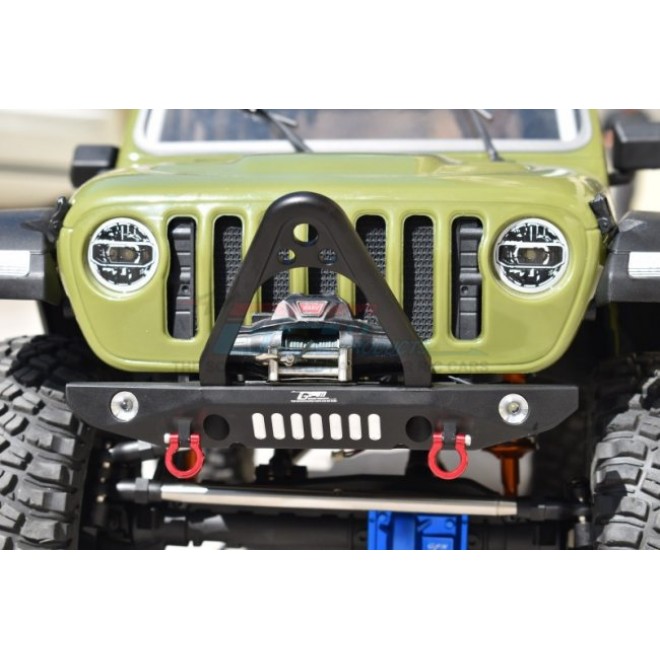 ALUMINIUM FRONT BUMPER WITH D-RINGS (SPIKED DESIGN)--SCX6330FA