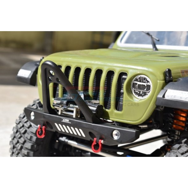 ALUMINIUM FRONT BUMPER WITH D-RINGS (SPIKED DESIGN)--SCX6330FA