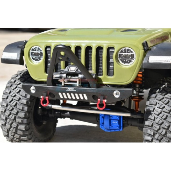 ALUMINIUM FRONT BUMPER WITH D-RINGS (SPIKED DESIGN)--SCX6330FA