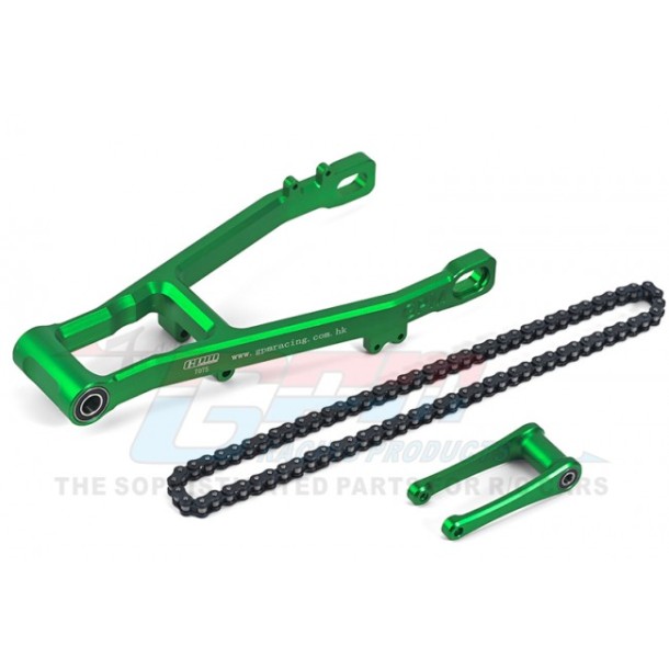 ALUMINUM 7075 EXTEND SWING ARM(+30MM)+PULL ROD+CHAIN--MX3057