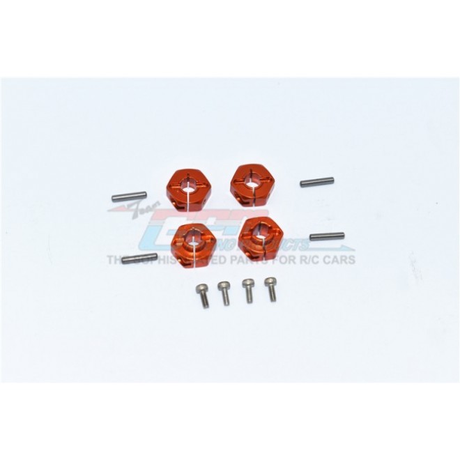 ALUMINUM FRONT+REAR HEX ADAPTERS -12PC SET--SCX2U010