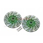 ALUMINUM +2MM HEX WITH BRAKE DISK WITH SILVER LINING-4PC SET--RUS4010DX+2