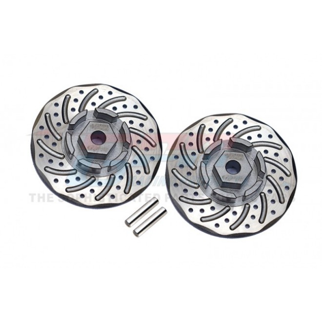 ALUMINUM +2MM HEX WITH BRAKE DISK WITH SILVER LINING-4PC SET--RUS4010DX+2