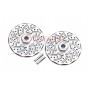 ALUMINUM +2MM HEX WITH BRAKE DISK WITH SILVER LINING-4PC SET--RUS4010DX+2