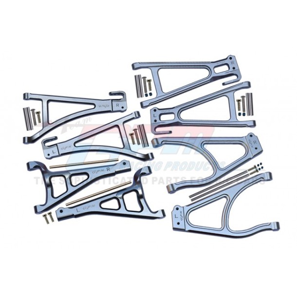 ALUMINUM FULL SUSPENSION ARM SET (FRONT+REAR & UPPER+LOWER)--ER24567