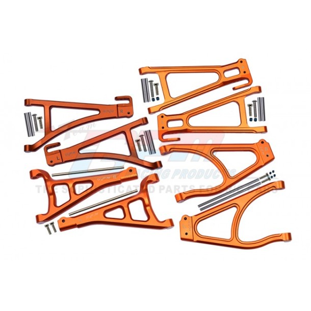 ALUMINUM FULL SUSPENSION ARM SET (FRONT+REAR & UPPER+LOWER)--ER24567