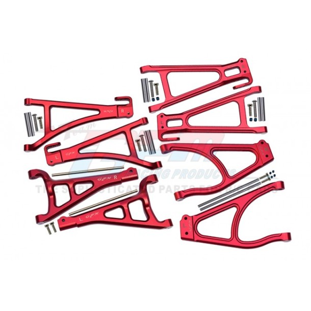 ALUMINUM FULL SUSPENSION ARM SET (FRONT+REAR & UPPER+LOWER)--ER24567