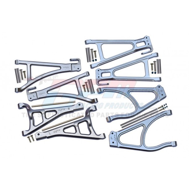 ALUMINUM FULL SUSPENSION ARM SET (FRONT+REAR & UPPER+LOWER)--ER24567