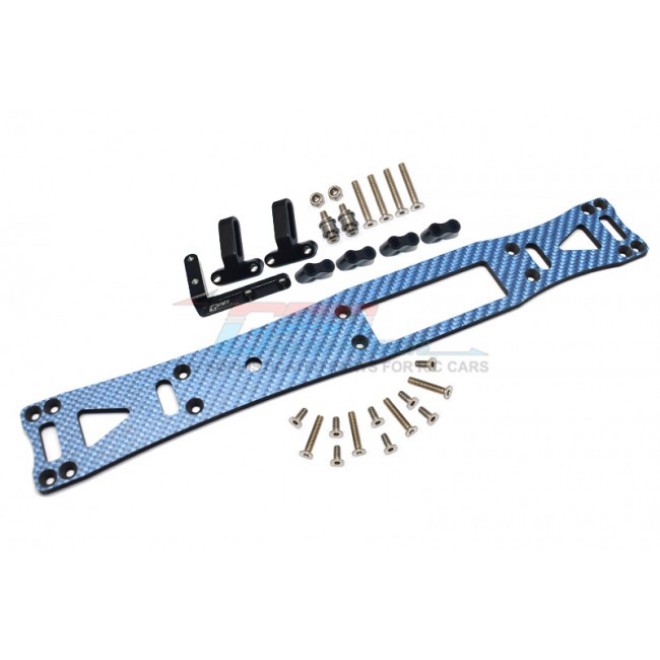 CARBON FIBER (BLUE) + ALUMINUM SUB CHASSIS – 27PC SET--GTA8014B